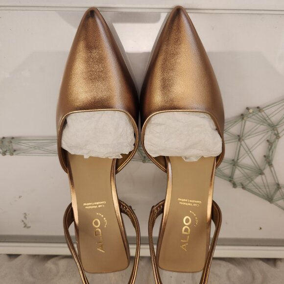 ALDO "Basanti" Leather Slingback heels. NIB. Size 6 - Picture 4 of 10